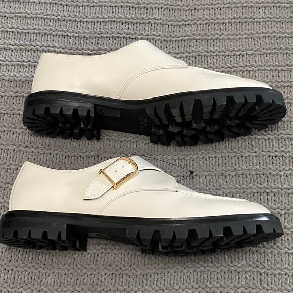 J. Crew Ivory Patent Leather Platform Loafers Woman’s Size 7.5 Preppy minimalist - Picture 4 of 11